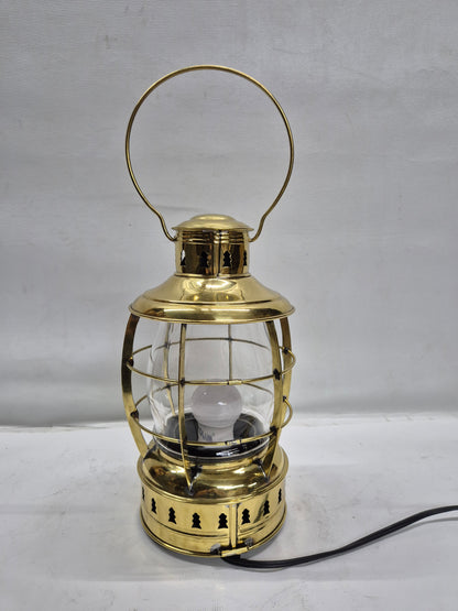 Solid Brass Ship's Lantern by Perko of Brooklyn, New York