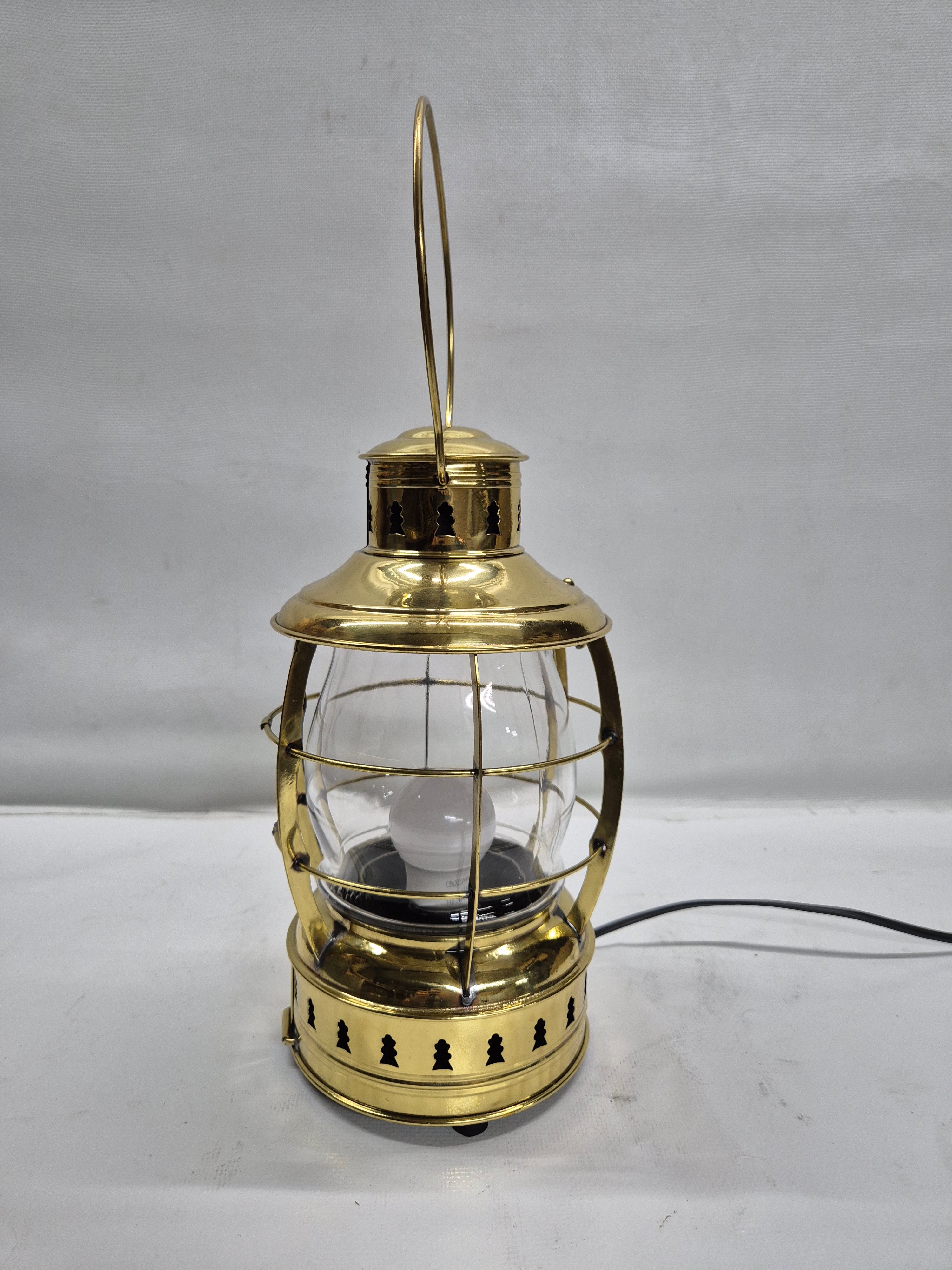 Brooklyn works PORT LANTERN BRASS 未使用 Solid Brass Ship's Lantern by Perko of Brooklyn, New York – Lannan