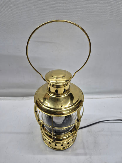 Solid Brass Ship's Lantern by Perko of Brooklyn, New York