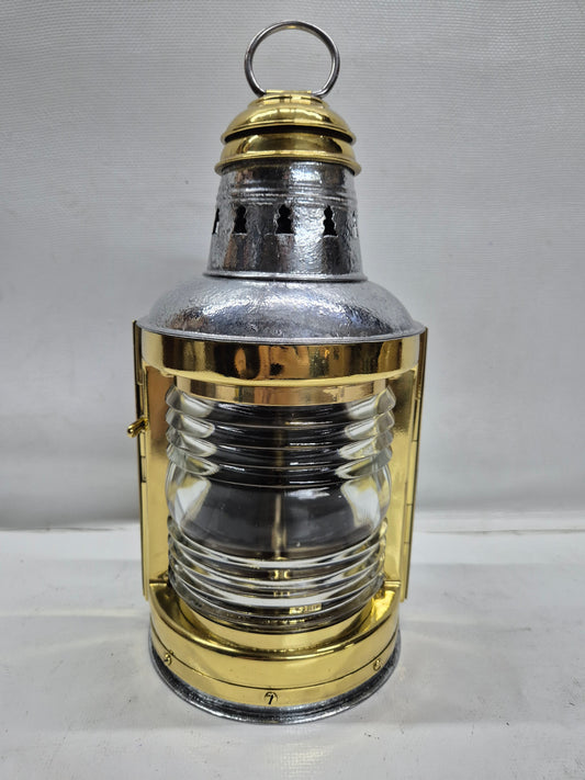 Polished Ship's Bow Lantern by Perko with Brass Top