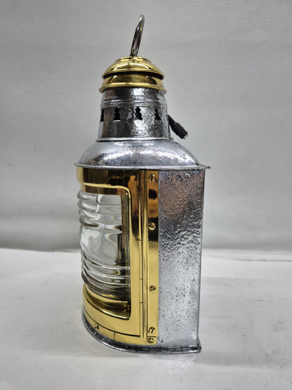Polished Ship's Bow Lantern by Perko with Brass Top