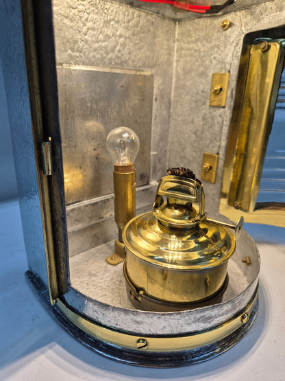 Polished Ship's Bow Lantern by Perko with Brass Top