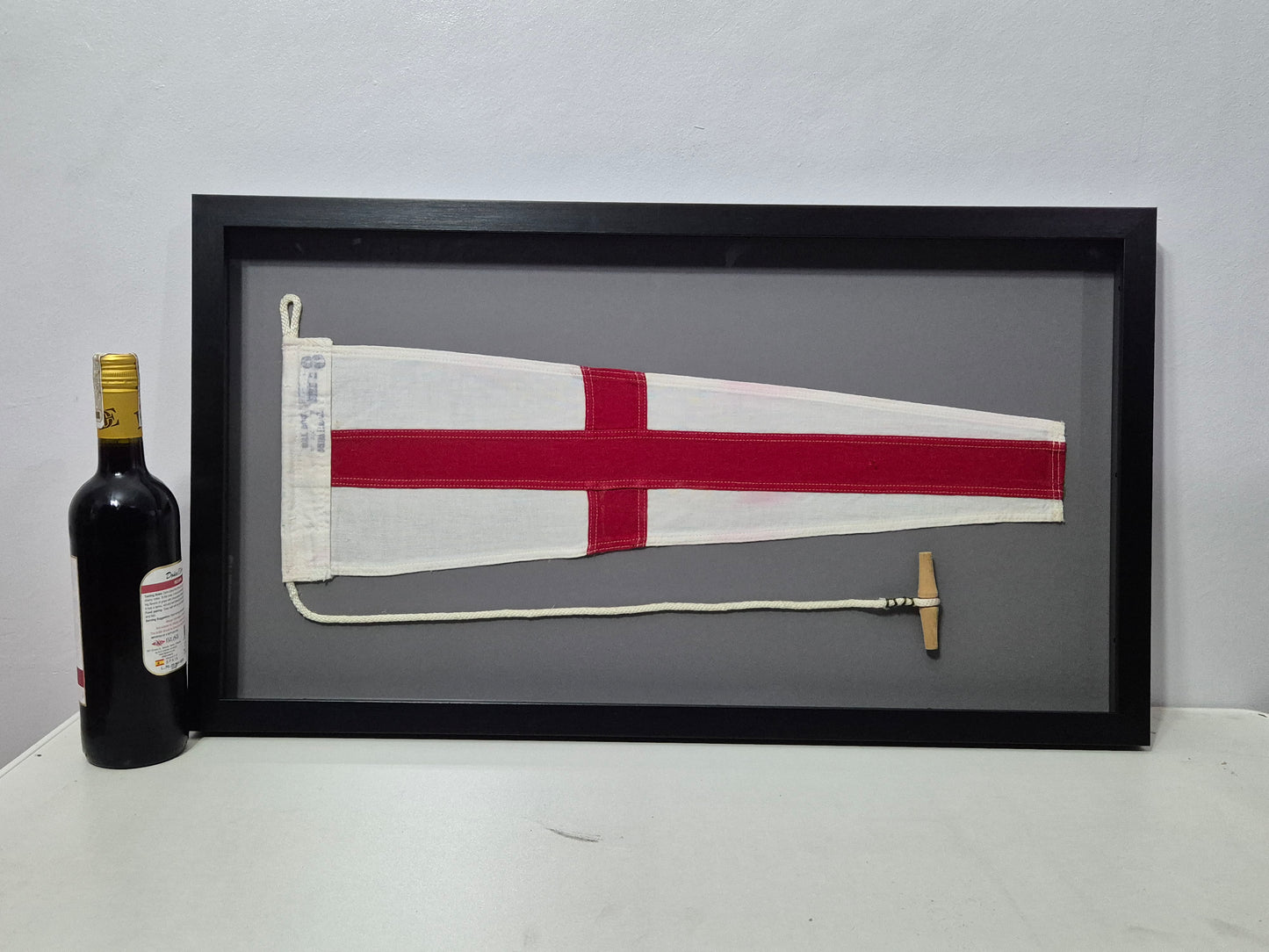 Framed Maritime Signal Pennant Numeral Eight