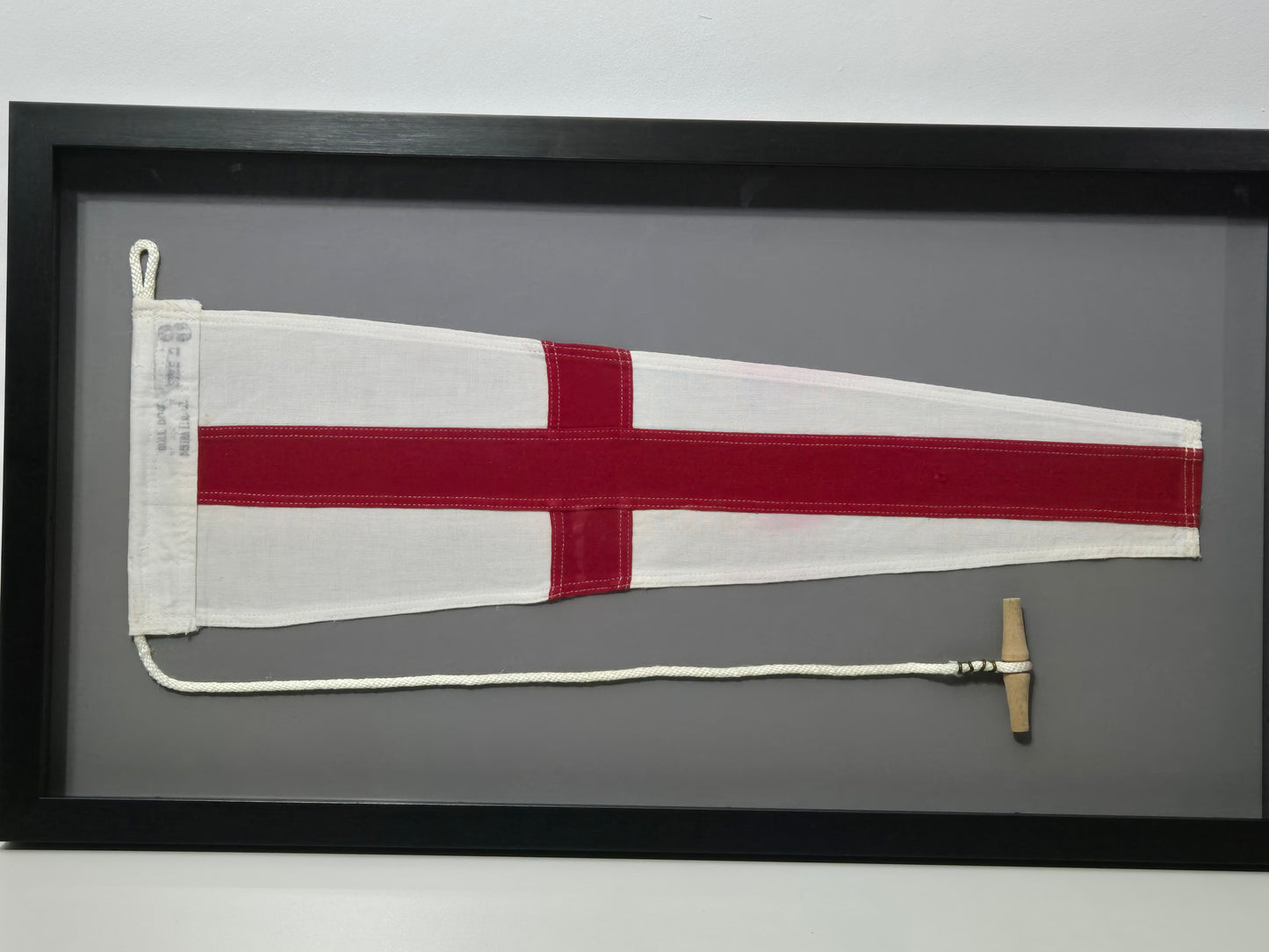 Framed Maritime Signal Pennant Numeral Eight