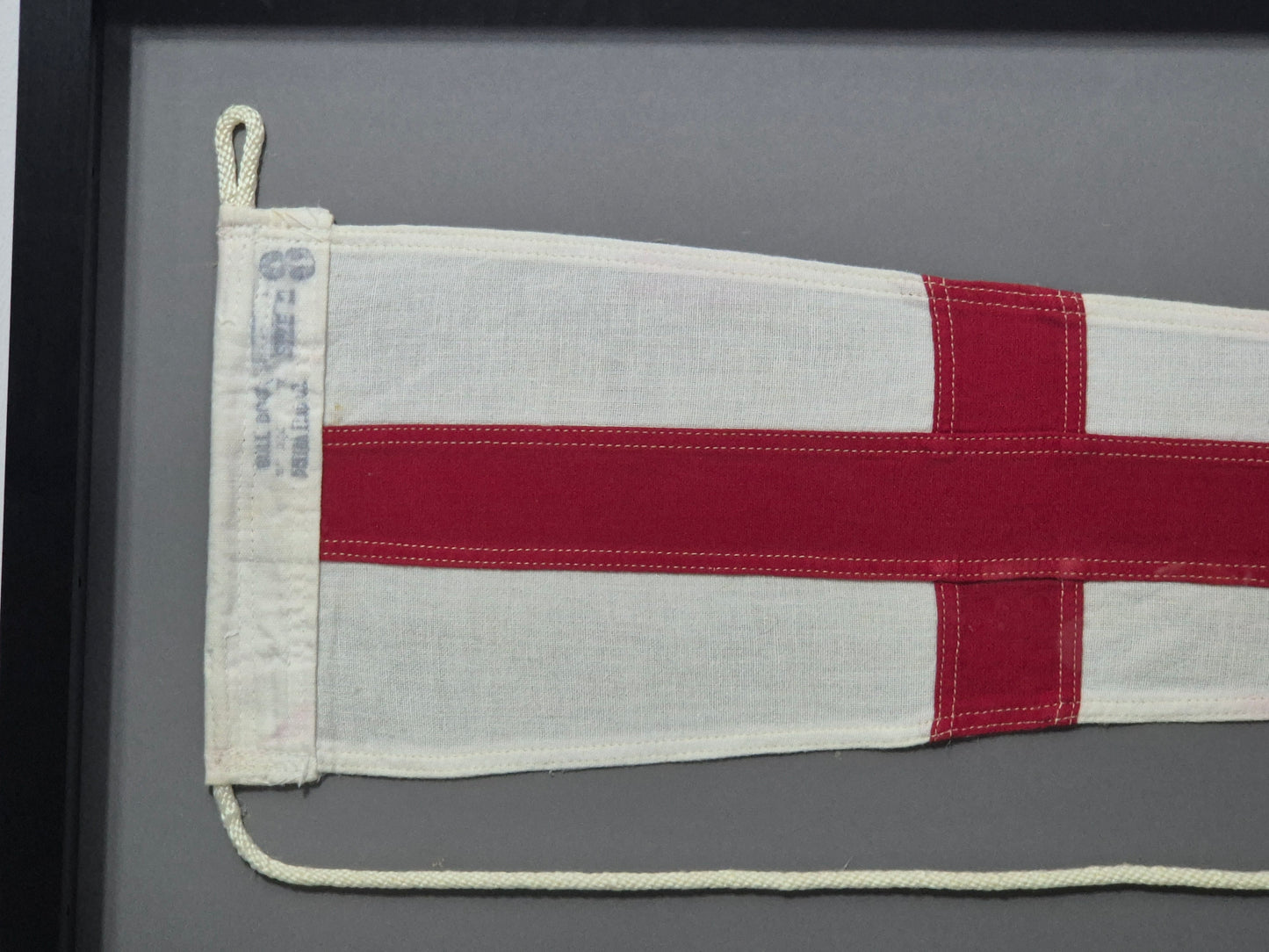 Framed Maritime Signal Pennant Numeral Eight