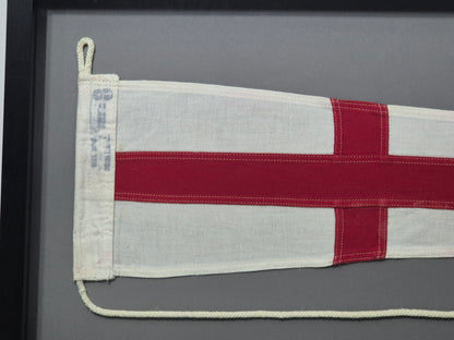 Framed Maritime Signal Pennant Numeral Eight