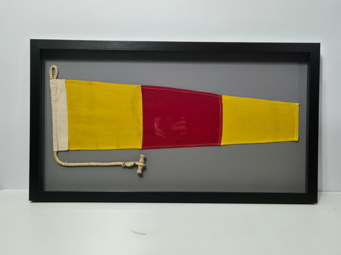 Framed Maritime Signal Pennant Numeral Three