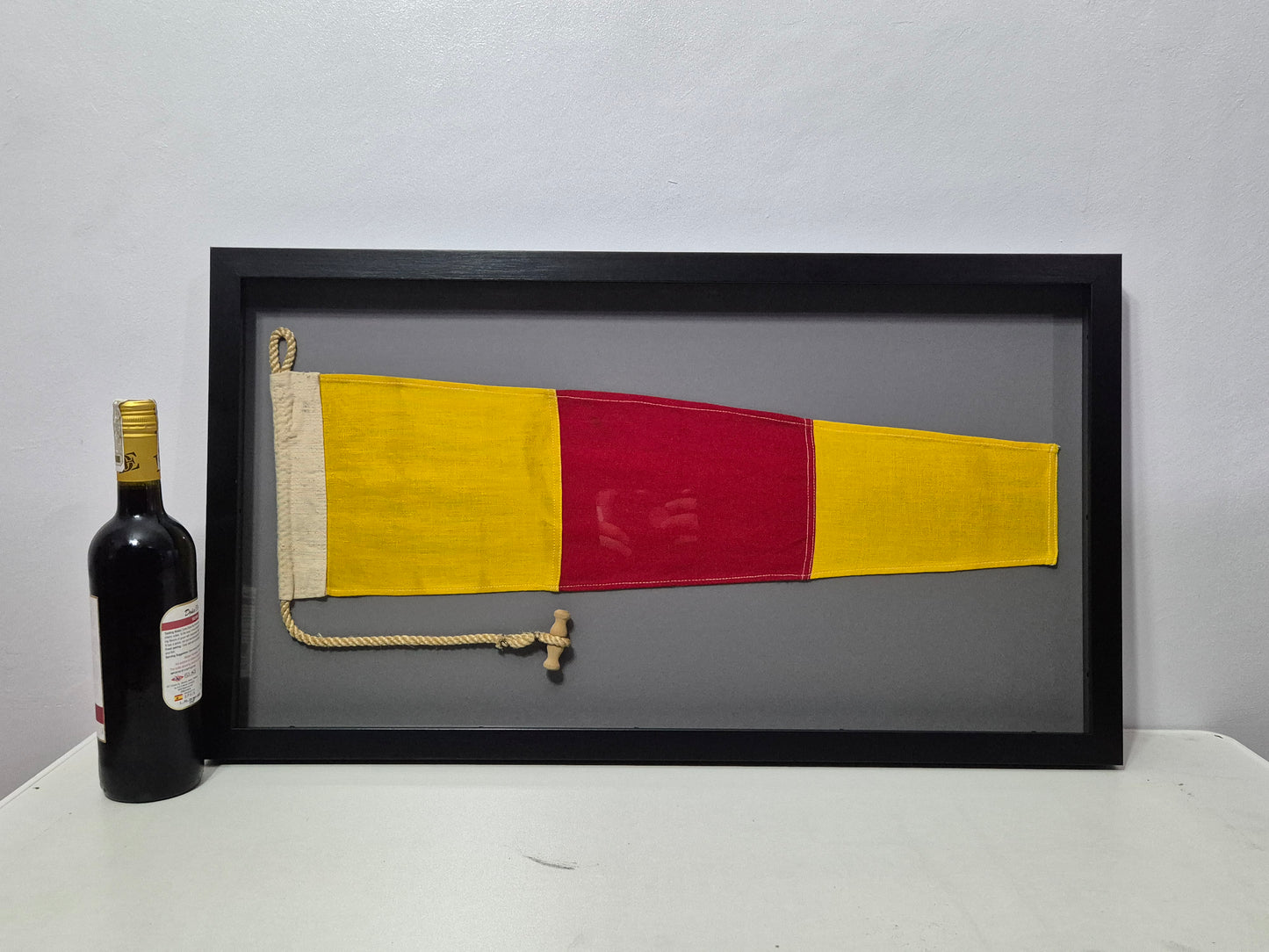Framed Maritime Signal Pennant Numeral Three