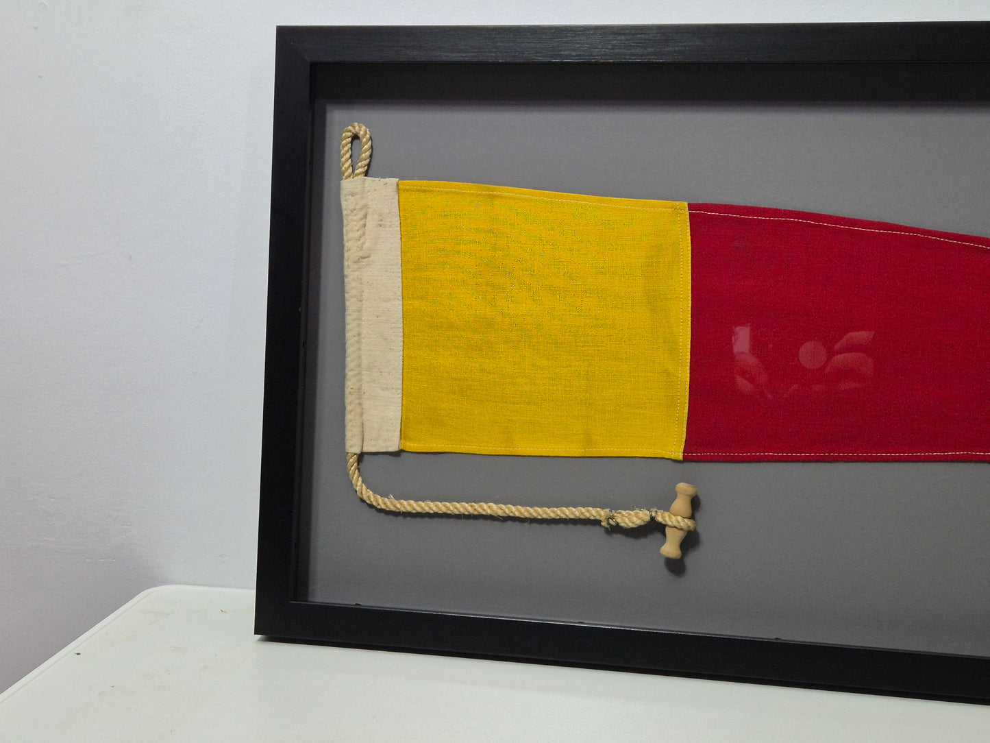 Framed Maritime Signal Pennant Numeral Three