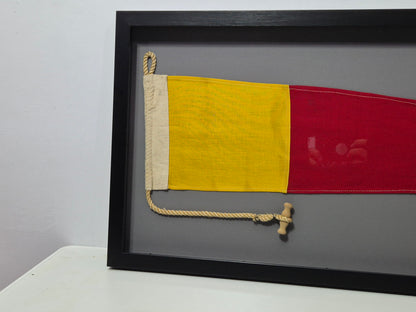 Framed Maritime Signal Pennant Numeral Three
