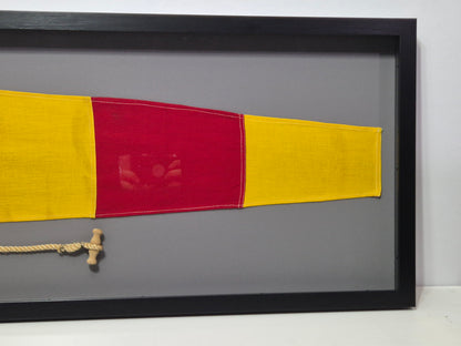 Framed Maritime Signal Pennant Numeral Three