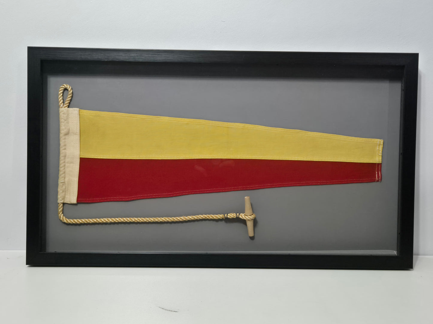 Framed Maritime Signal Pennant Numeral One