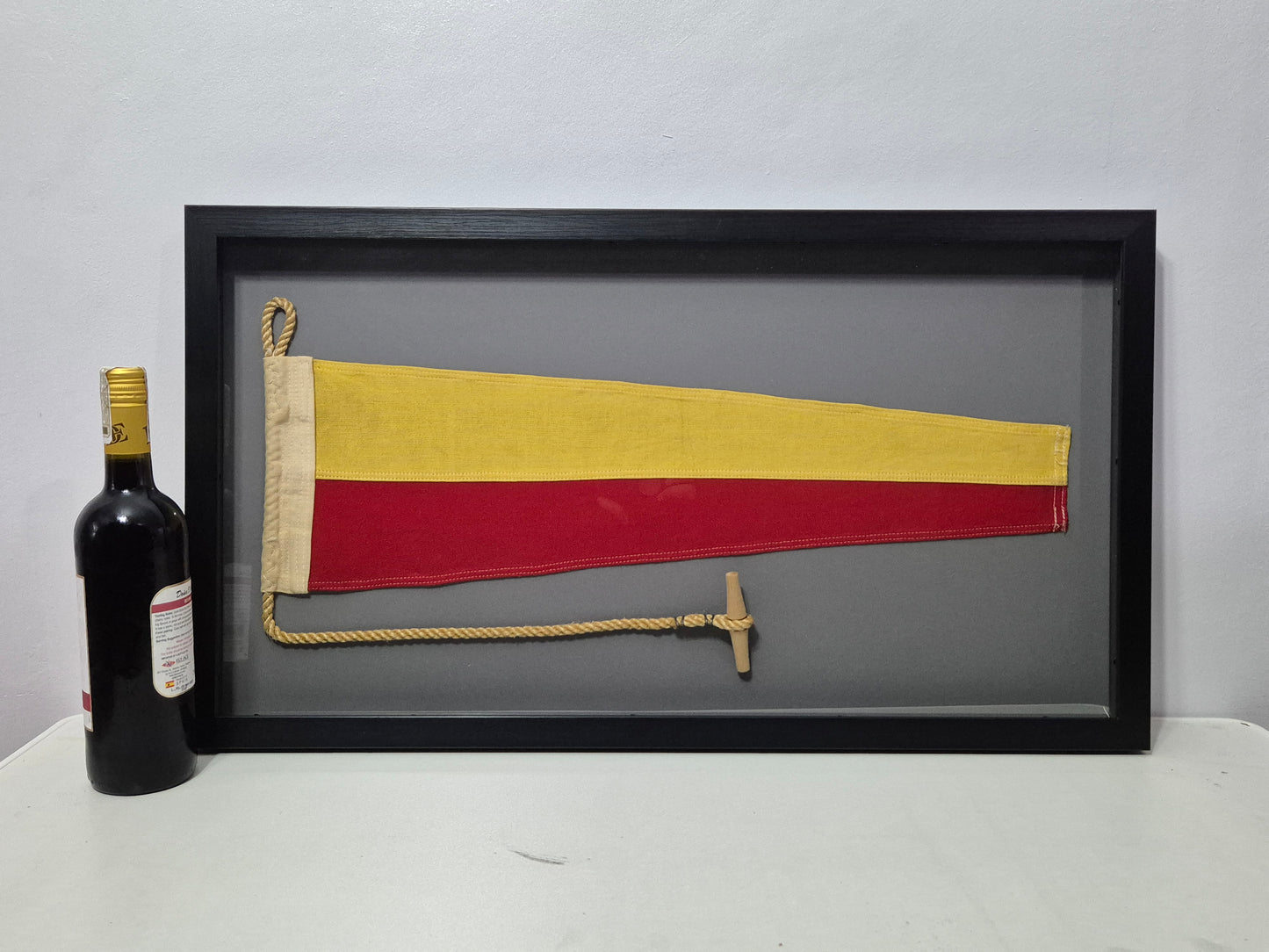 Framed Maritime Signal Pennant Numeral One
