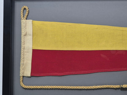 Framed Maritime Signal Pennant Numeral One