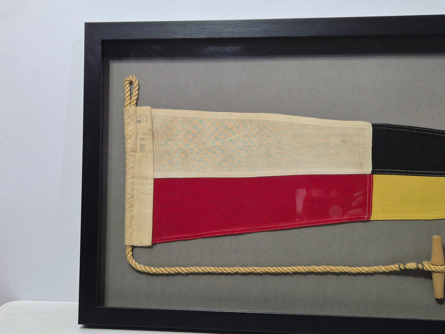 Framed Maritime Signal Pennant Numeral Four