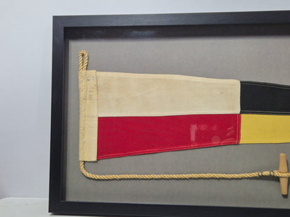 Framed Maritime Signal Pennant Numeral Four