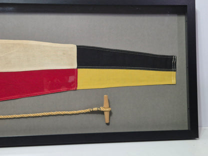 Framed Maritime Signal Pennant Numeral Four