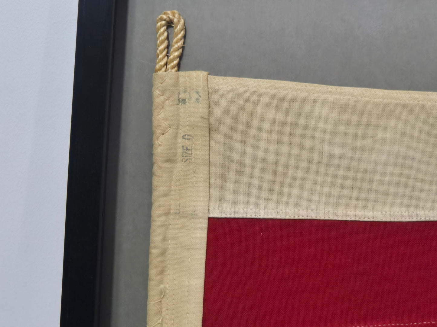 Framed Maritime Signal Pennant Numeral Four