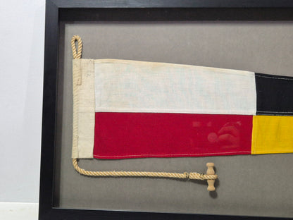 Framed Maritime Signal Pennant Numeral Four