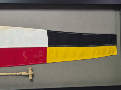 Framed Maritime Signal Pennant Numeral Four