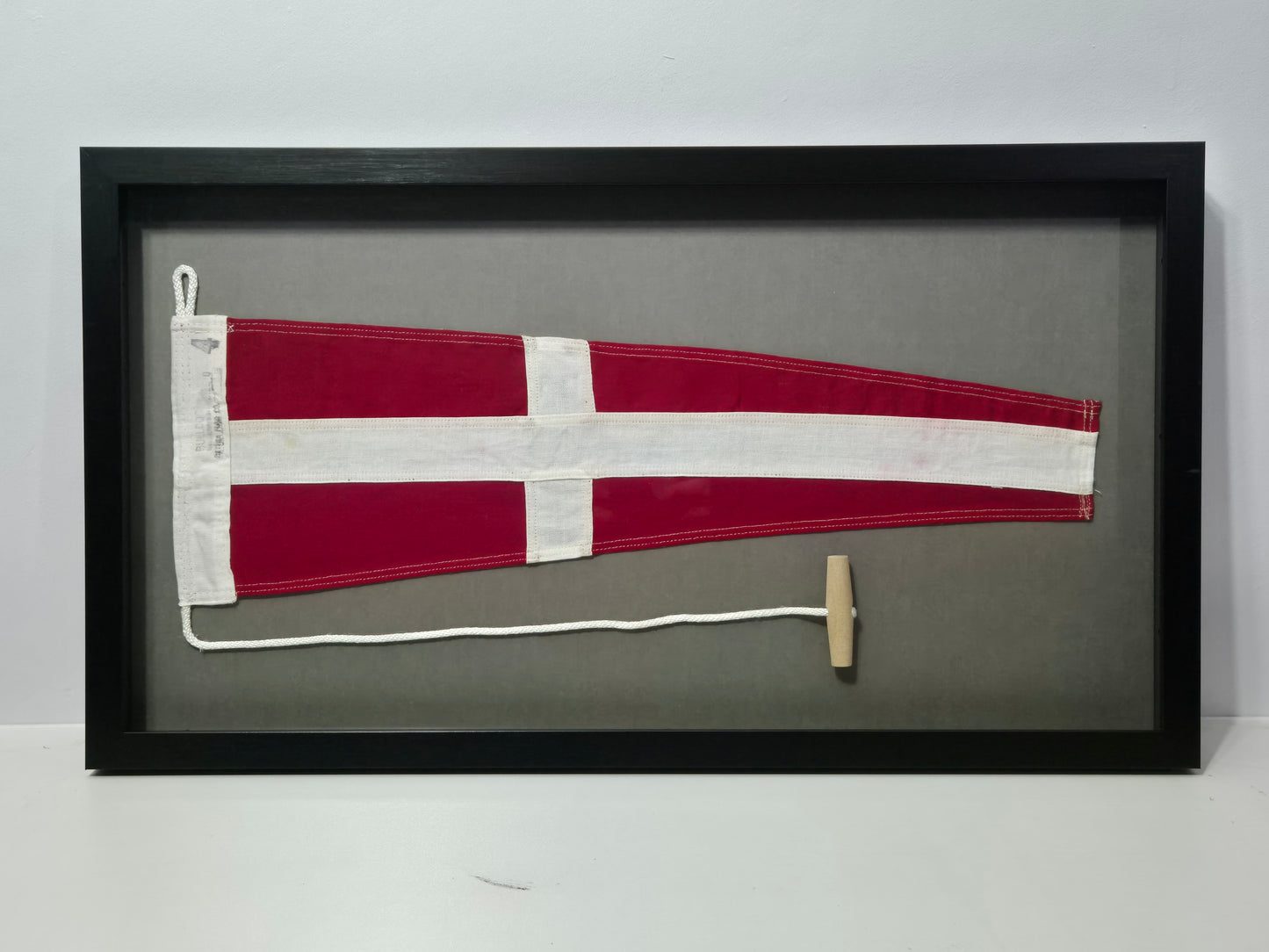 Framed Maritime Signal Pennant Numeral Eight