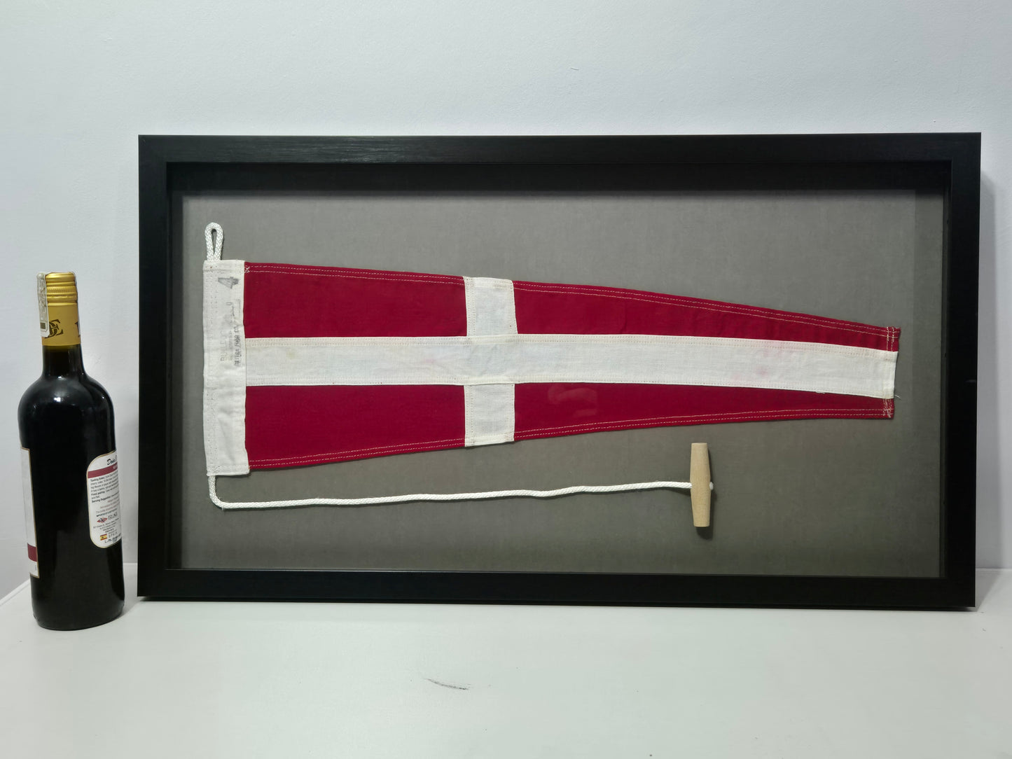Framed Maritime Signal Pennant Numeral Eight