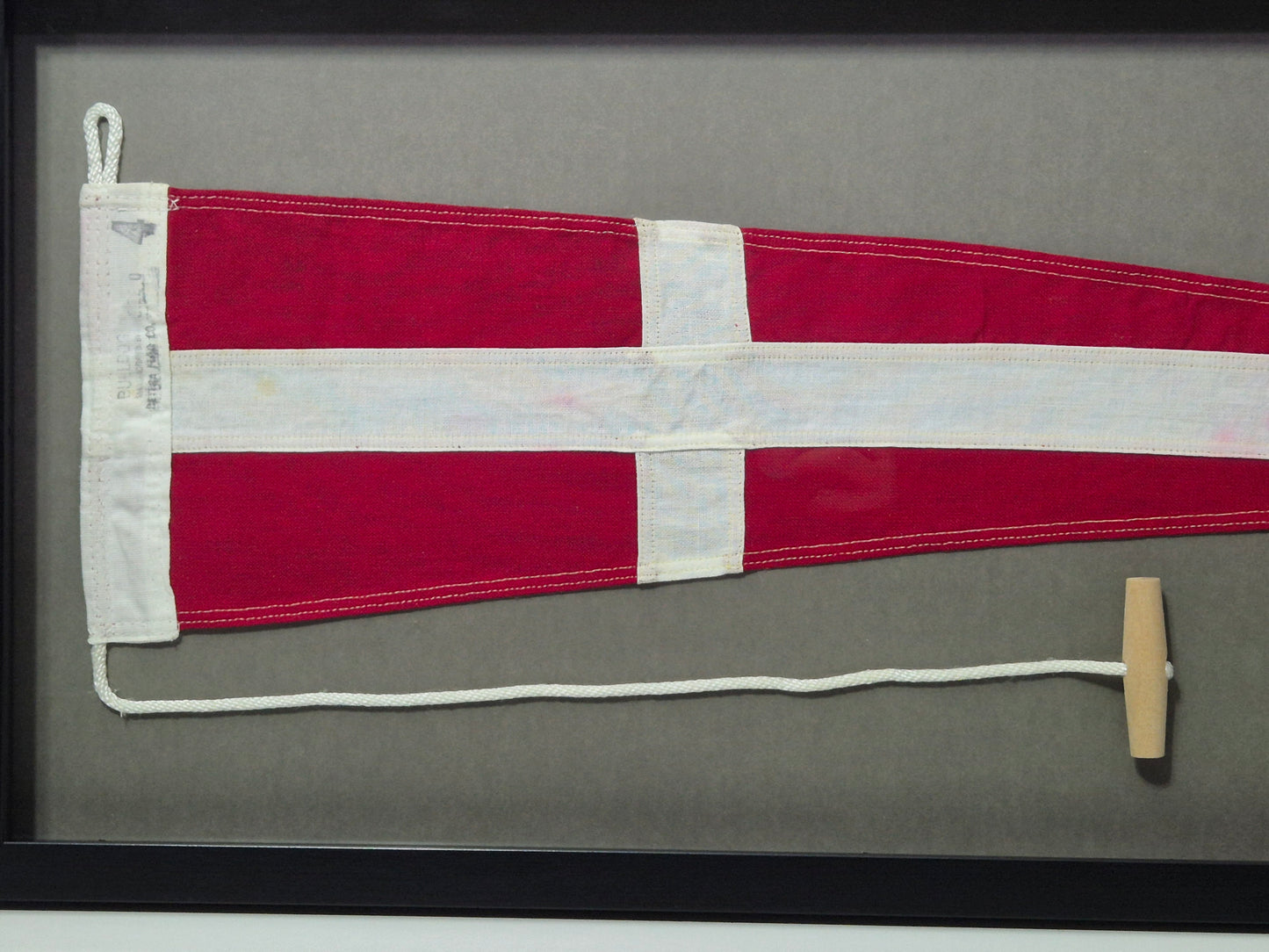 Framed Maritime Signal Pennant Numeral Eight