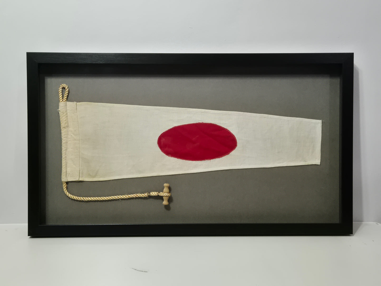 Framed International Code of Signals Numeral One Linen Pennant