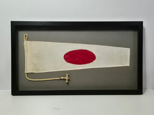 Framed International Code of Signals Numeral One Linen Pennant