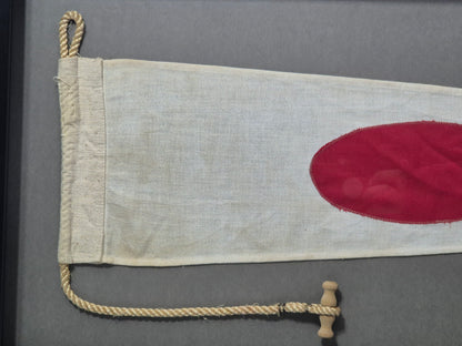 Framed International Code of Signals Numeral One Linen Pennant