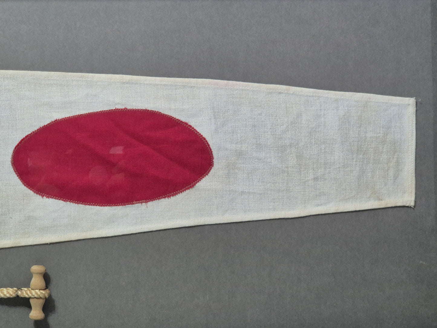 Framed International Code of Signals Numeral One Linen Pennant