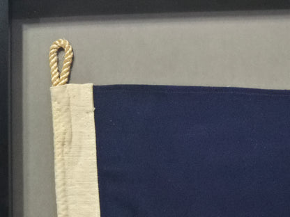 Framed International Code of Signals Numeral Two Linen Pennant