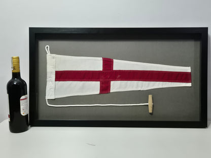 Framed International Code of Signals Numeral Eight Linen Pennant