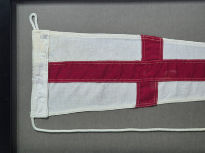 Framed International Code of Signals Numeral Eight Linen Pennant