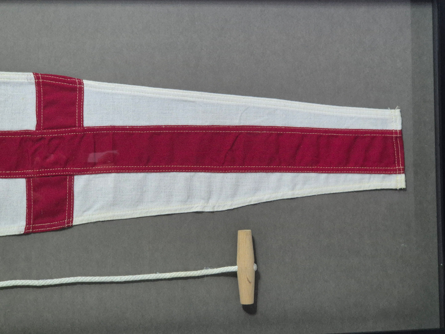 Framed International Code of Signals Numeral Eight Linen Pennant