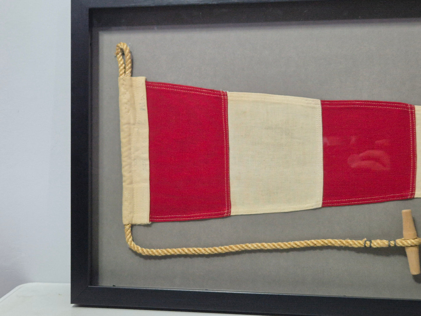 Framed International Code of Signals Answering Pennant