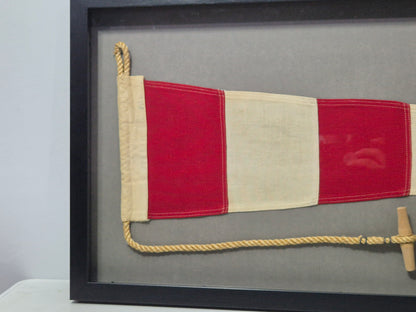 Framed International Code of Signals Answering Pennant