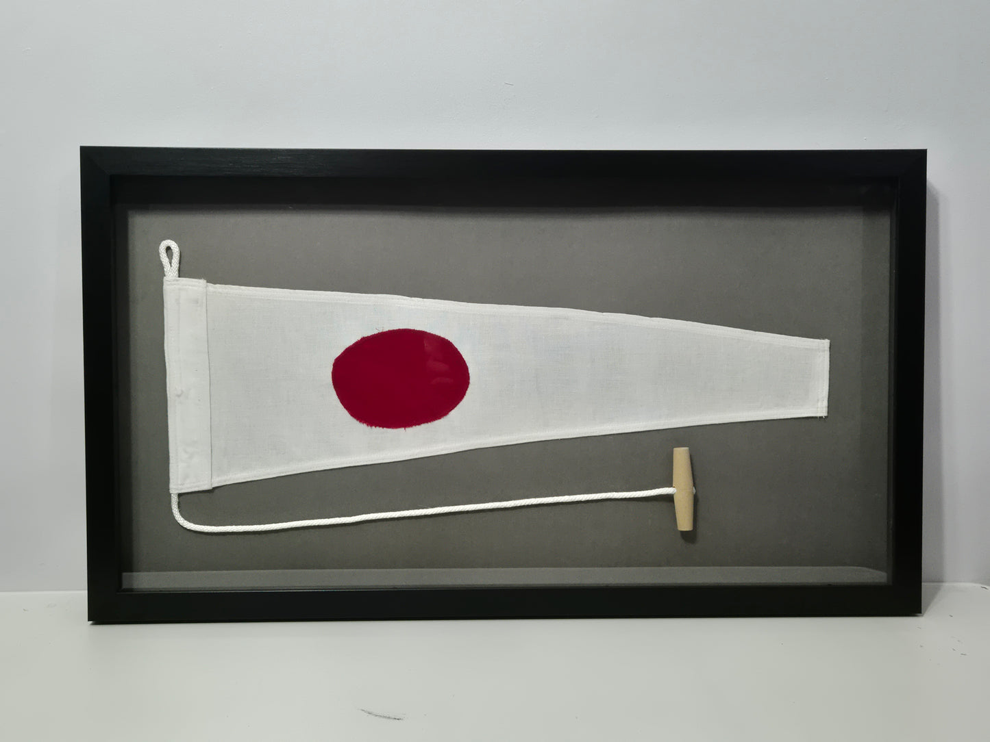 Framed International Code of Signals Numeral One Linen Pennant