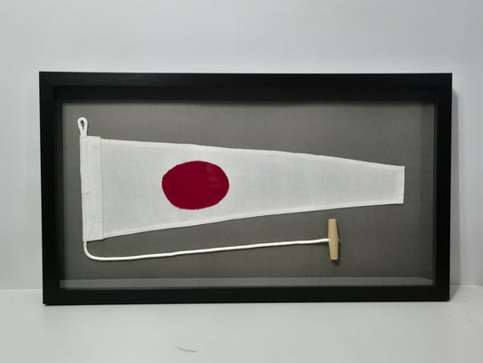 Framed International Code of Signals Numeral One Linen Pennant