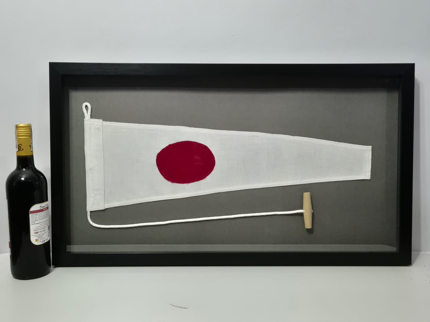 Framed International Code of Signals Numeral One Linen Pennant