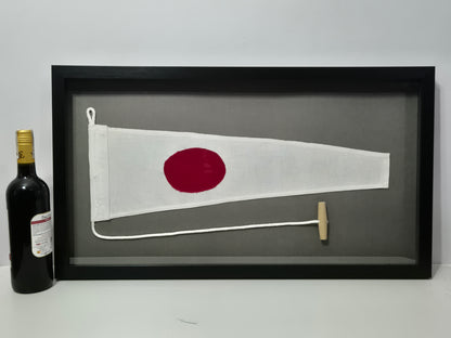 Framed International Code of Signals Numeral One Linen Pennant