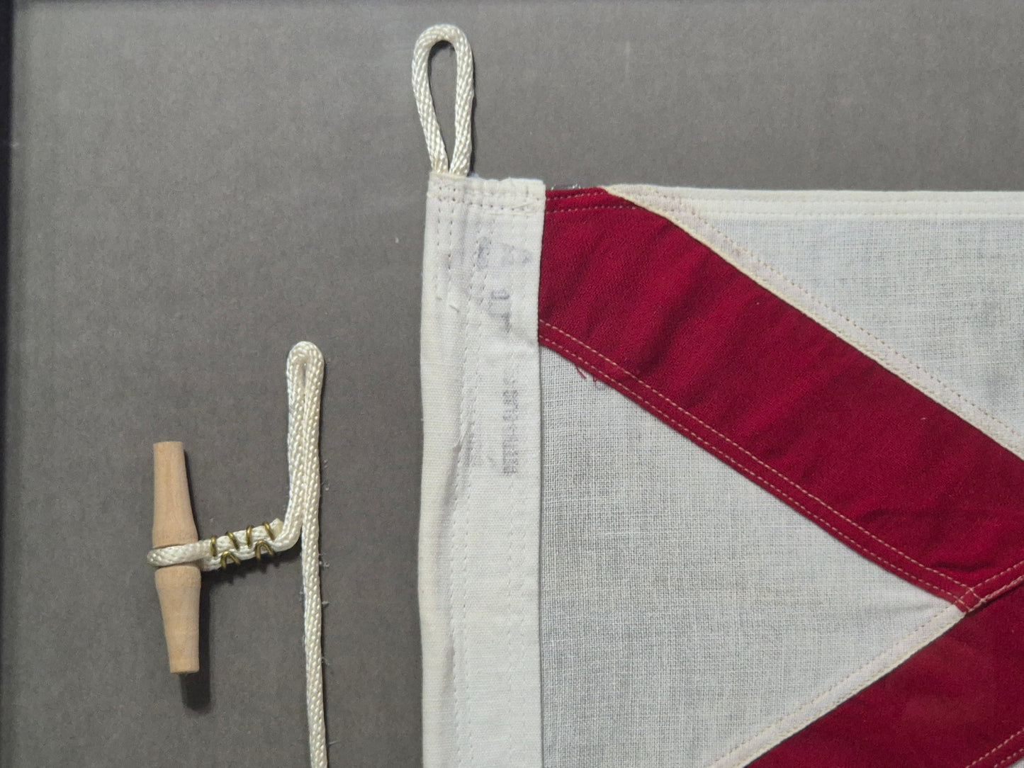 Framed International Code of Signals Victor (V) Linen Flag