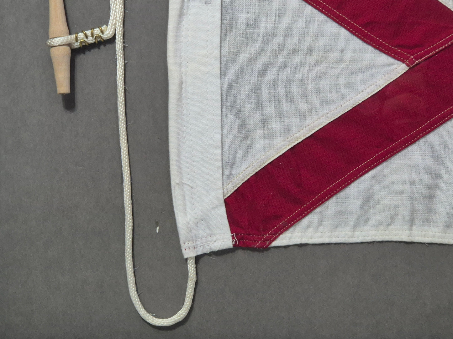 Framed International Code of Signals Victor (V) Linen Flag