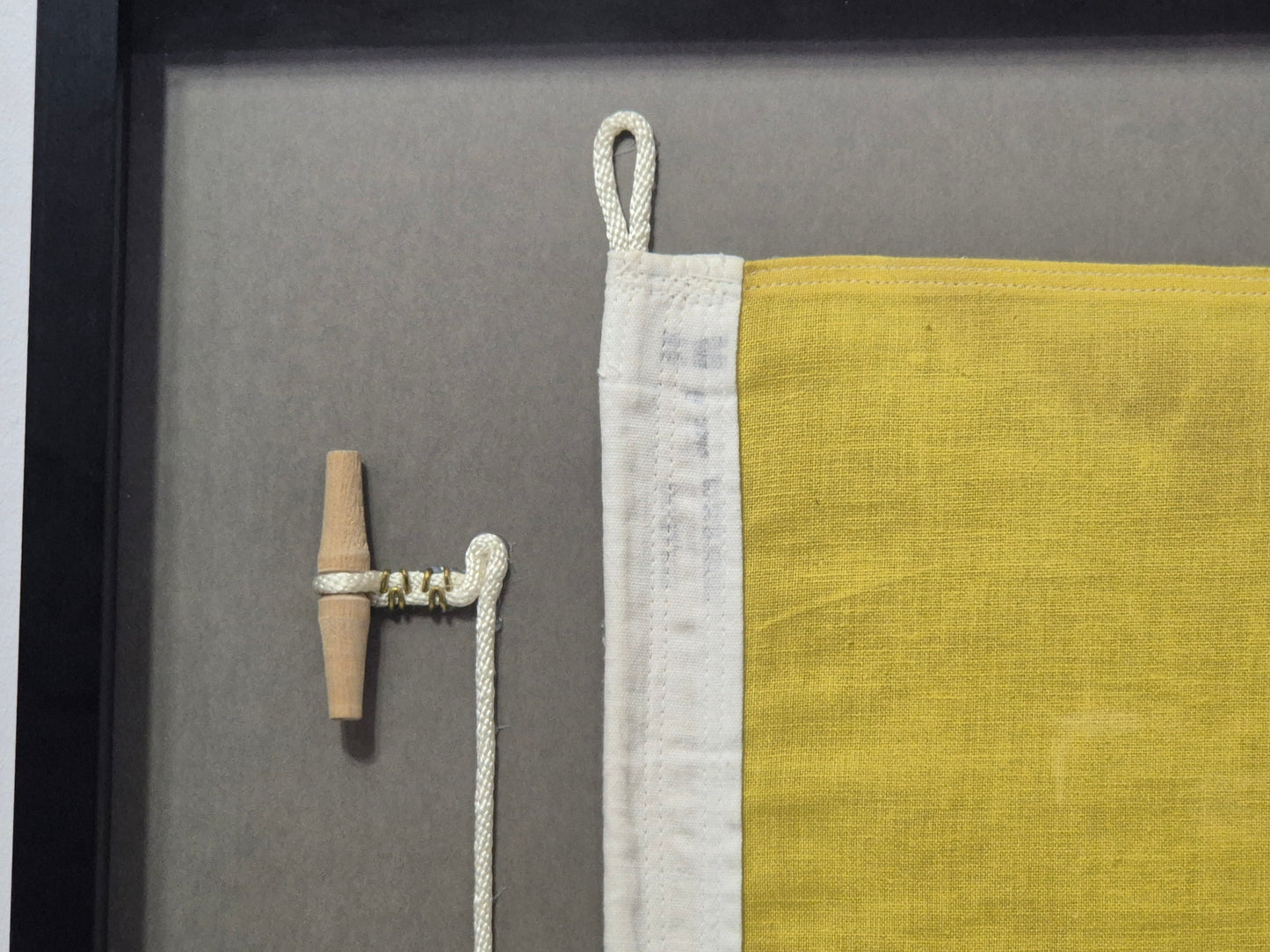 Framed International Code of Signals Kilo (K) Linen Flag