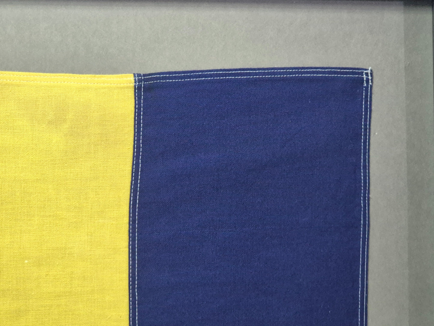 Framed International Code of Signals Kilo (K) Linen Flag