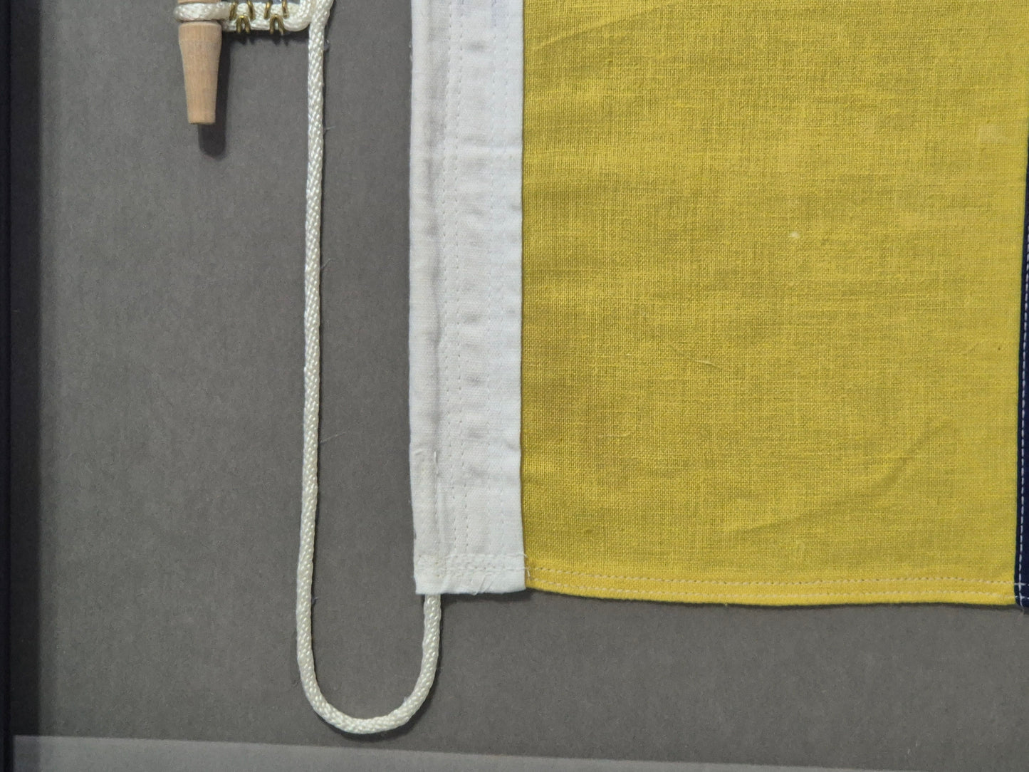 Framed International Code of Signals Kilo (K) Linen Flag