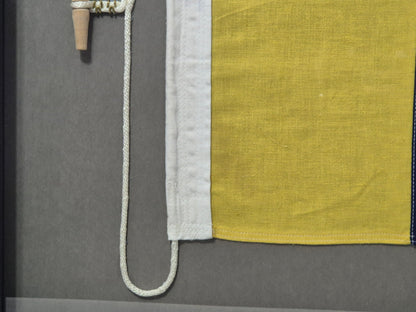 Framed International Code of Signals Kilo (K) Linen Flag