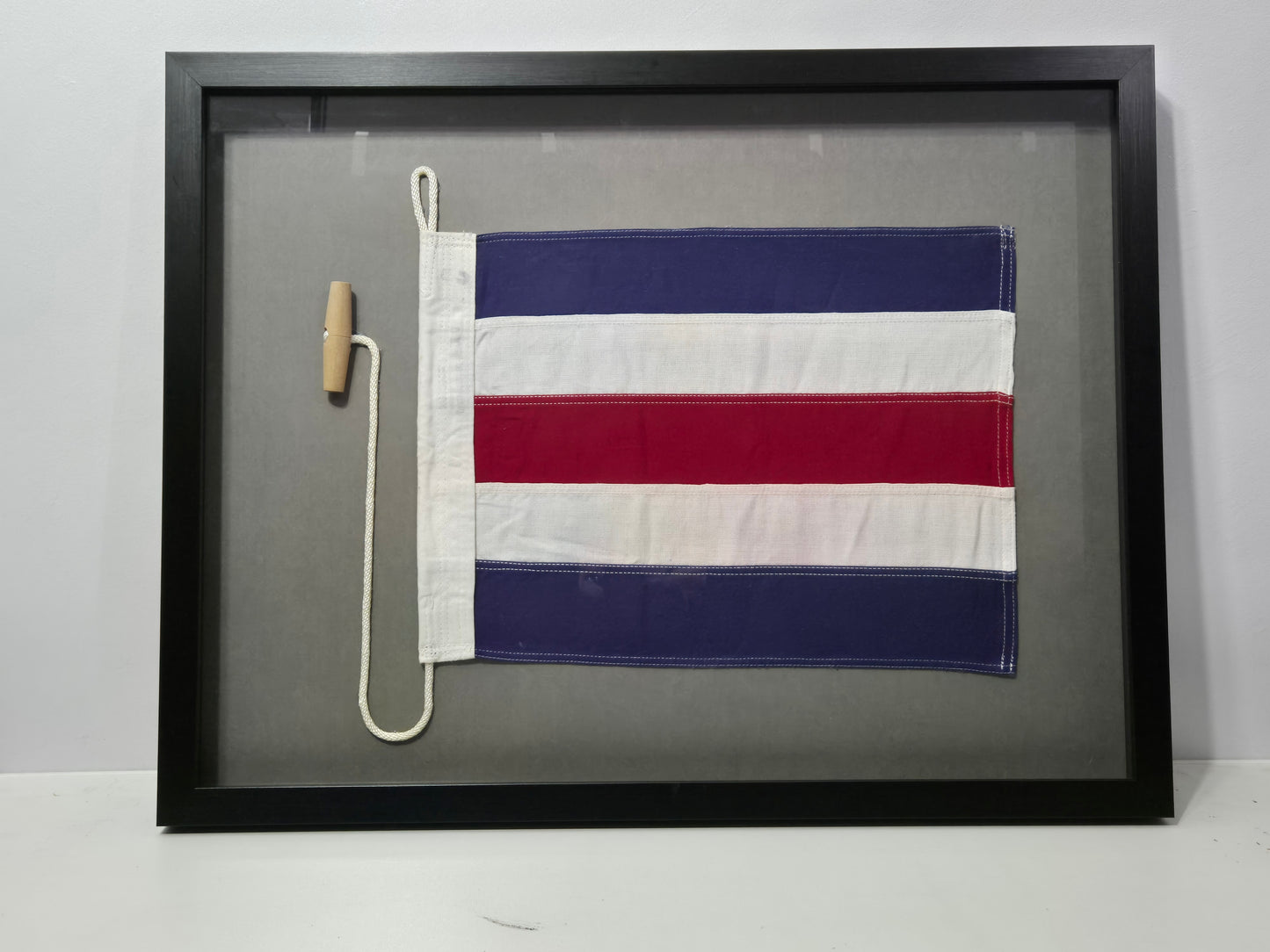 Framed International Code of Signals Charlie (C) Linen Flag