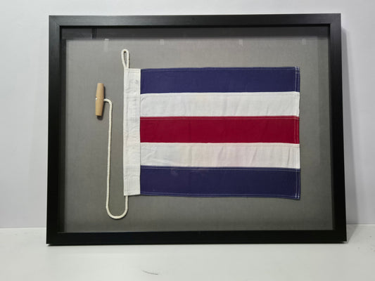 Framed International Code of Signals Charlie (C) Linen Flag