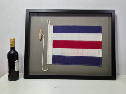 Framed International Code of Signals Charlie (C) Linen Flag